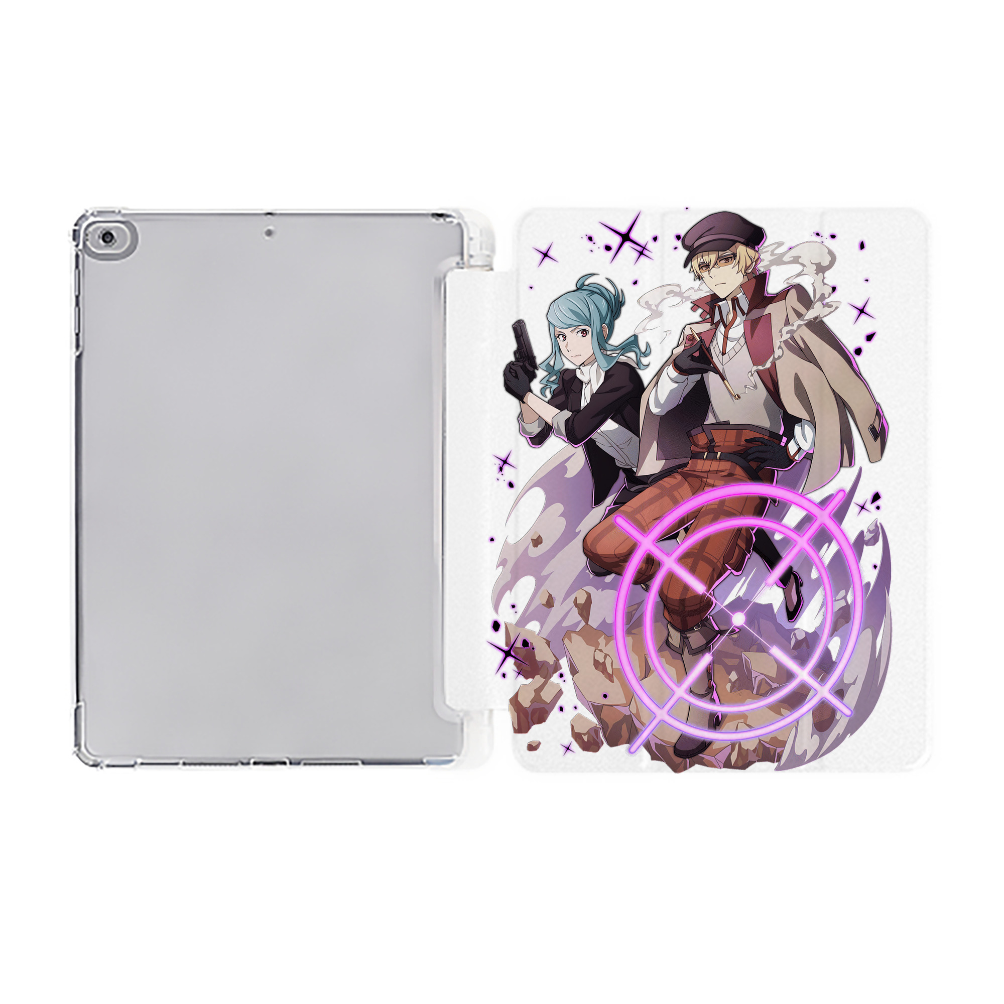 （画像用） 文豪ストレイドッグス Bungo Stray Dogs IPad ケース ペン収納付き 三つ折りスタンド PUレザー×シリコン 対応機種9.5/10.5/10.9インチ